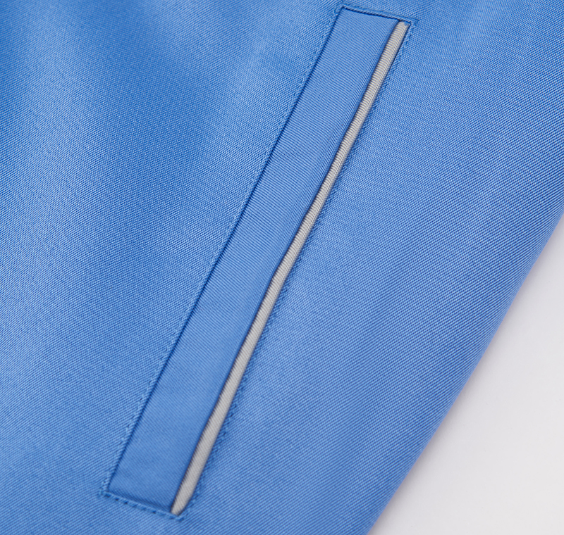 浅蓝拼浅灰色工作服AC2201-4