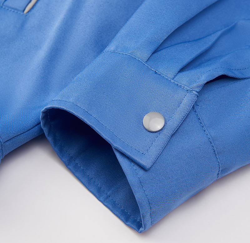 浅蓝拼浅灰色工作服AC2201-4