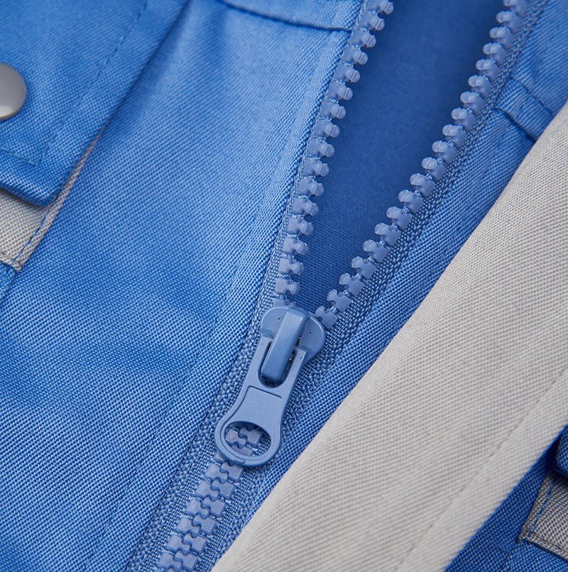 浅蓝拼浅灰色工作服AC2201-4