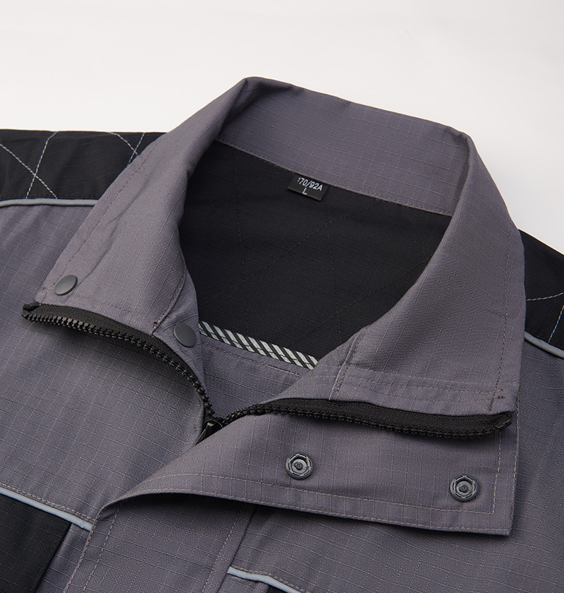 灰拼黑色工作服AC1017-3