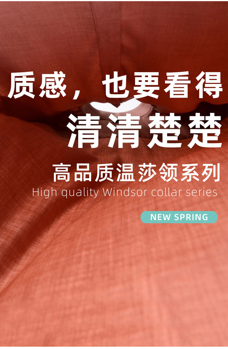 温莎领斜纹衬衫