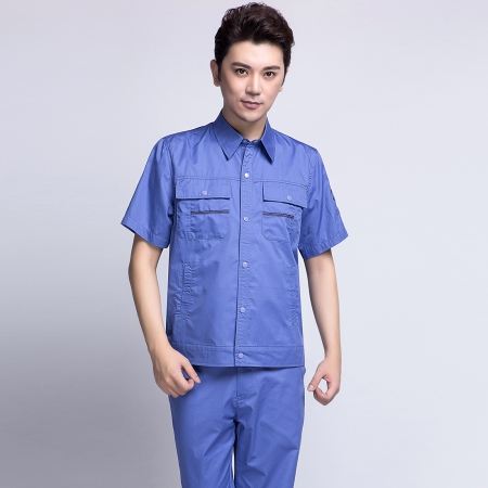 湖兰色夏季工作服AD11-2