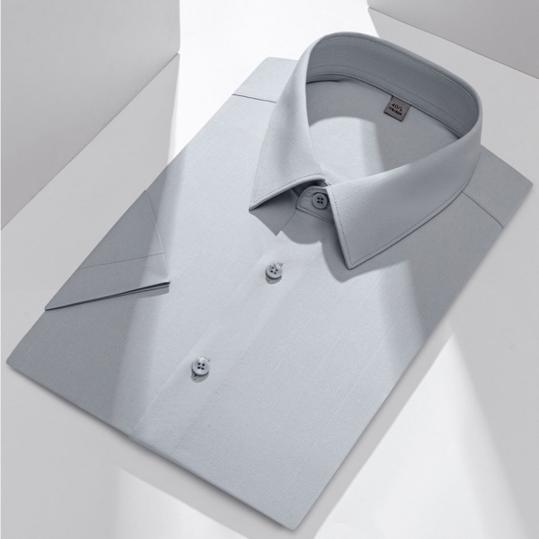 80支芦荟桑蚕丝免烫衬衫