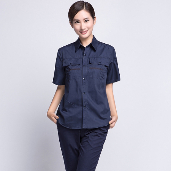 藏青色夏季工作服AD10-3