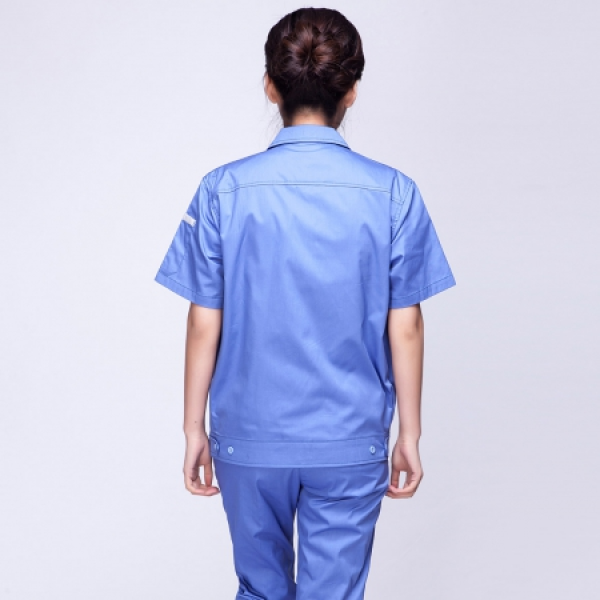 湖兰色夏季工作服AD04-4