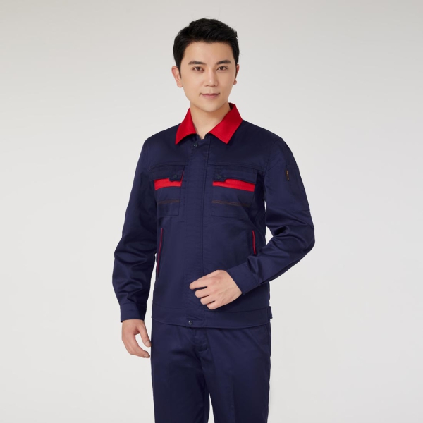 蓝拼红工作服AC2201-1