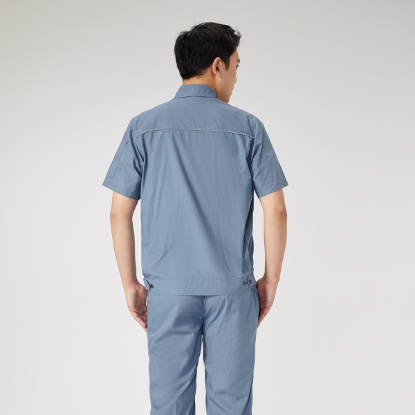 兰灰拼金黄色工作服AD2202-5