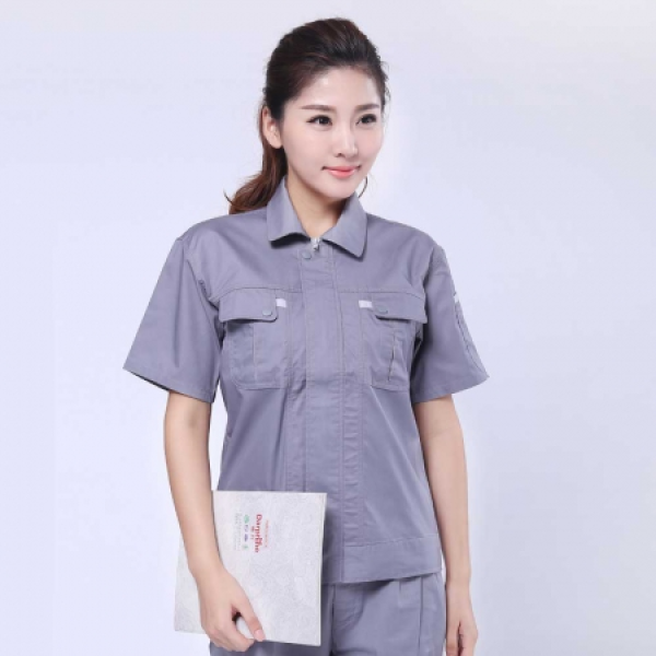 银灰色夏季工作服AD077