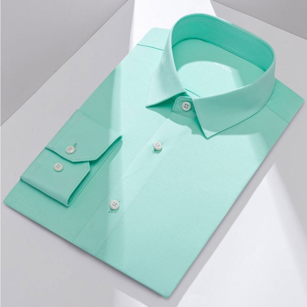 100支玉蚕丝棉针织四面弹衬衫