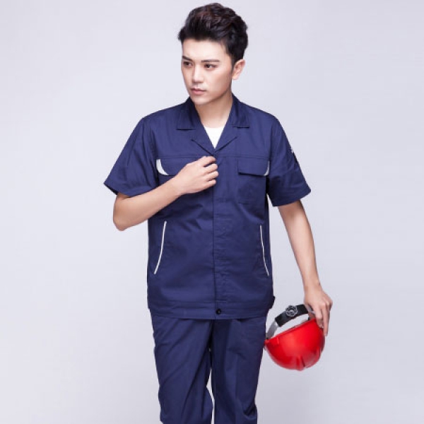 深兰色夏季工作服AD04-3