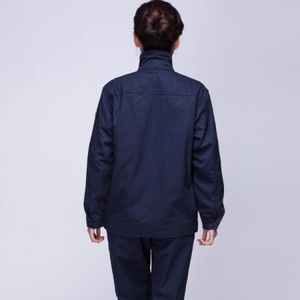 藏青拼色工作服MF121