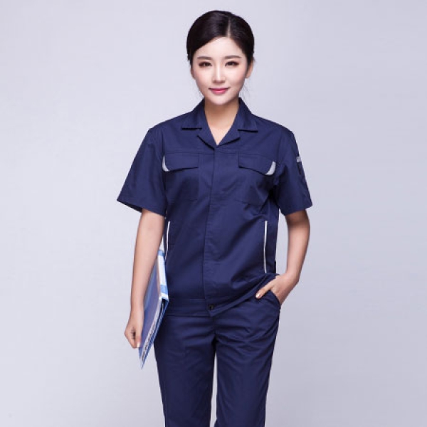 深兰色夏季工作服AD04-3