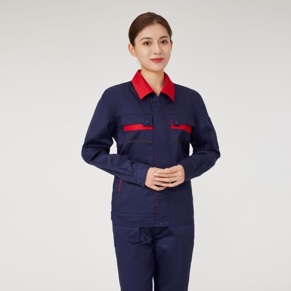 蓝拼红工作服AC2201-1