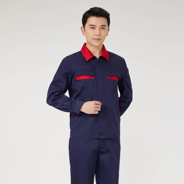 蓝拼红工作服AC2201-1