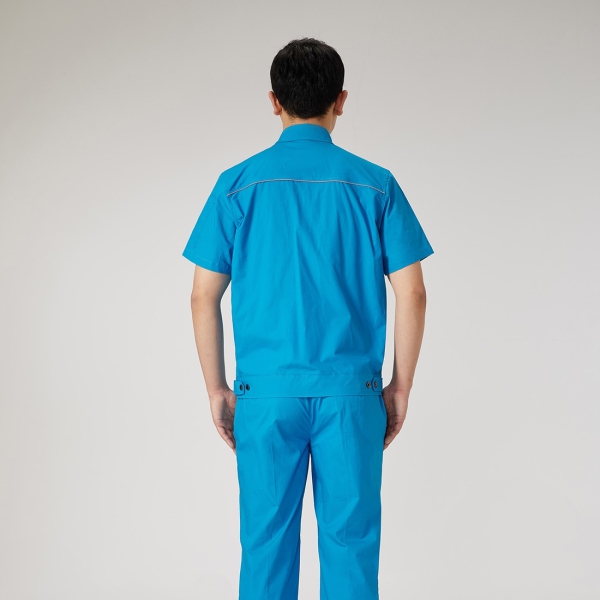 彩蓝拼大红工作服AD2202-2