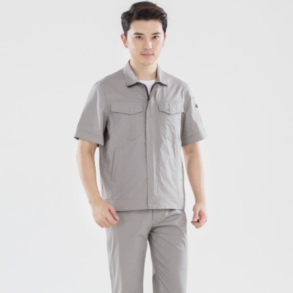 浅灰色夏季工作服AD16-1
