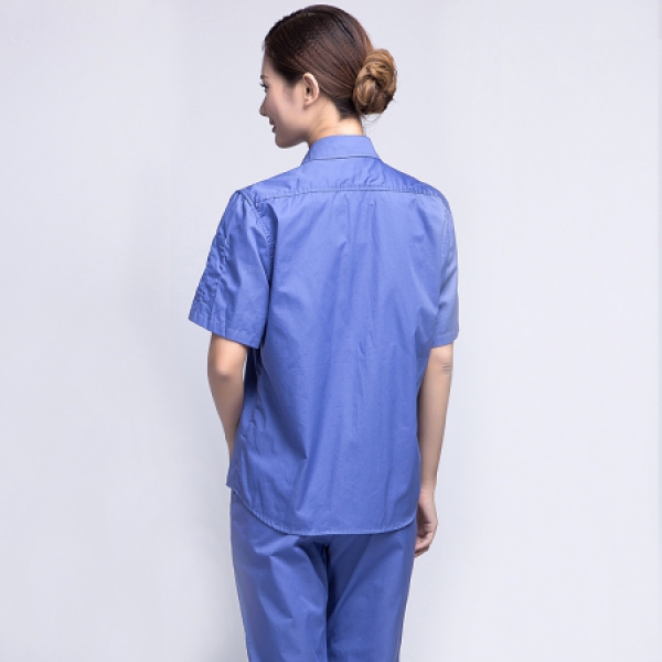 湖蓝色夏季工作服AD10-2