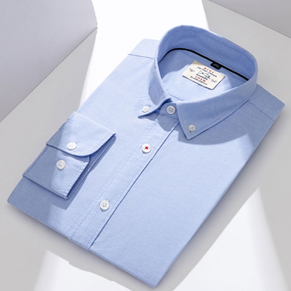 全棉精梳牛津纺酵素水洗衬衫