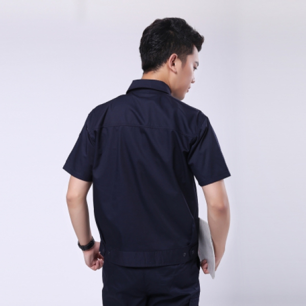 深兰色夏季工作服AD070