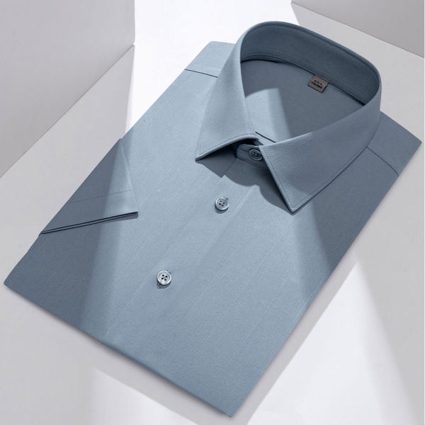 80支芦荟桑蚕丝免烫衬衫