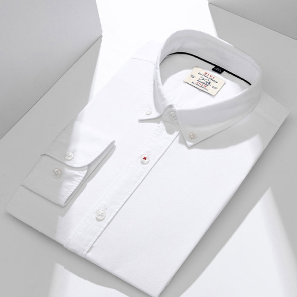 全棉精梳牛津纺酵素水洗衬衫