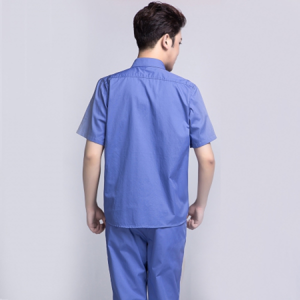 湖蓝色夏季工作服AD10-2