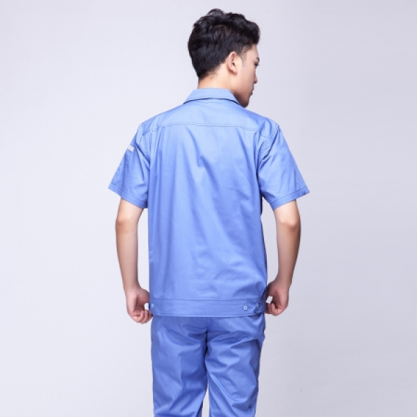 湖兰色夏季工作服AD04-4