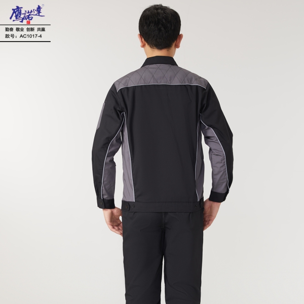 黑拼灰色工作服AC1017-4